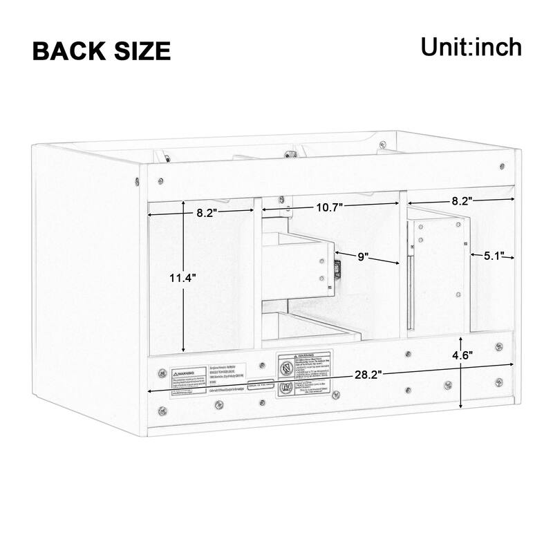 30" Wall Mounted Bathroom Vanity without Sink Bed Bath & Beyond